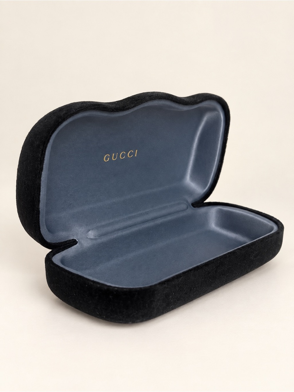 Gucci Black Velvet Sunglasses Eyeglasses Hard Case Only